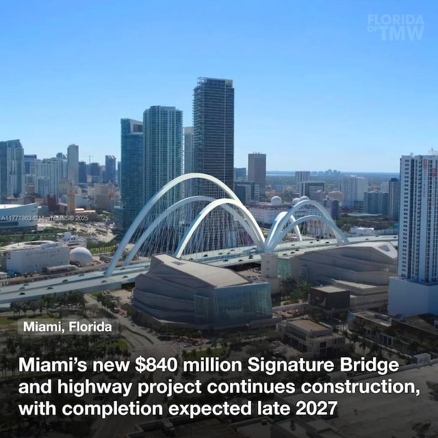1100 Biscayne Blvd Unit 4901, Miami, FL 33132 - skyline view featuring a notable bridge