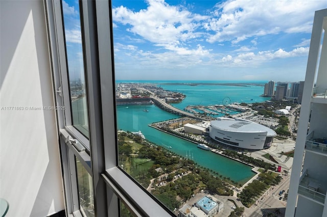 1100 Biscayne Blvd Unit 4901, Miami, FL 33132 - water view featuring numerous boat docks and nearby urban area