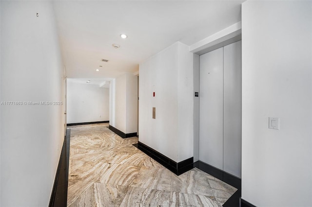 1100 Biscayne Blvd Unit 4901, Miami, FL 33132 - hallway featuring elevator and recessed lighting