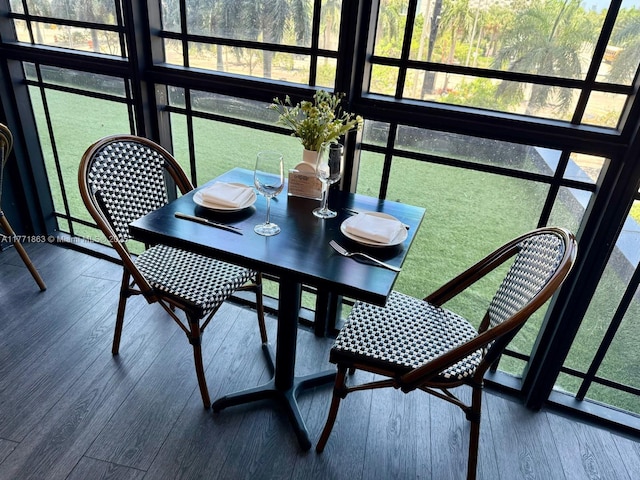 1100 Biscayne Blvd Unit 4901, Miami, FL 33132 - sunroom / solarium with wood finished floors, plenty of natural light, and a wall of windows
