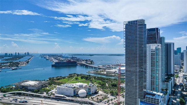 1100 Biscayne Blvd Unit 4901, Miami, FL 33132 - water view with nearby urban area and a notable bridge