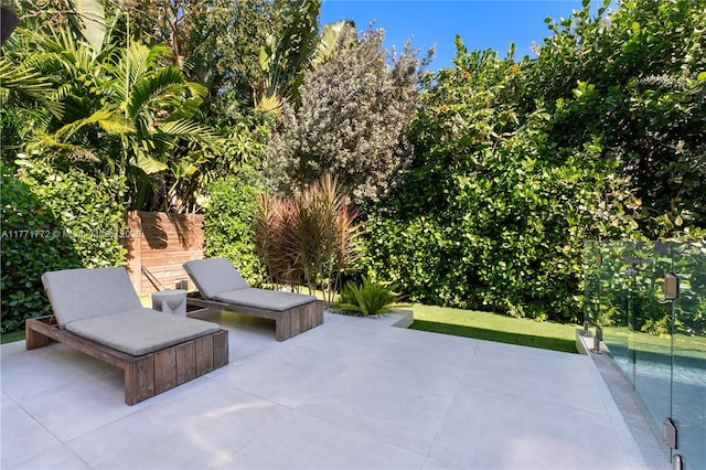 view of patio / terrace with fence