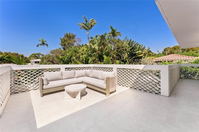 view of patio / terrace featuring outdoor lounge area