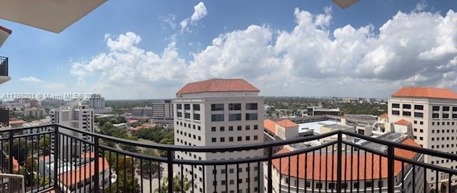 balcony featuring a view of city
