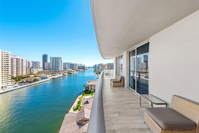 2600 E Hallandale Beach Blvd Unit T1001, Hallandale Beach, FL 33009 - balcony featuring a water view and a city view