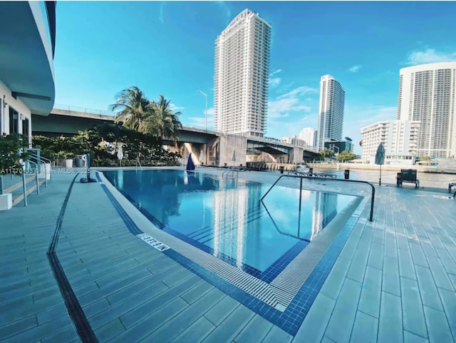 2600 E Hallandale Beach Blvd Unit T1001, Hallandale Beach, FL 33009 - community pool with a view of city