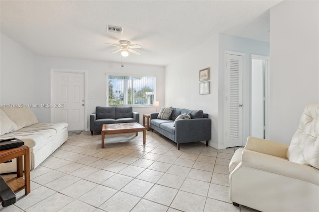 4499 NW 18th Ave, Oakland Park, FL 33309 - living room with a ceiling fan and light tile patterned floors