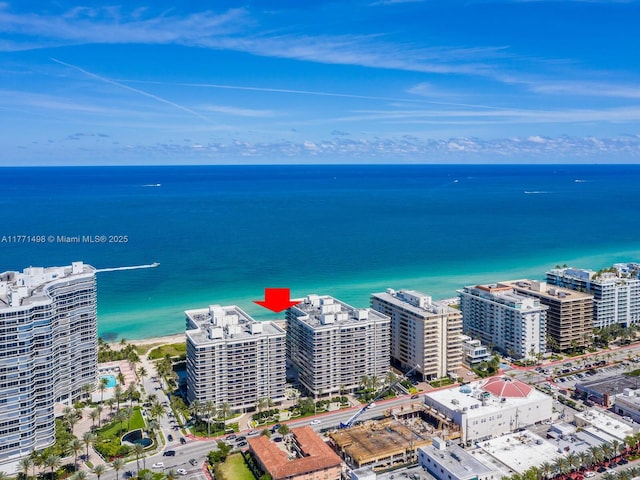 9595 Collins Ave Unit N5-J, Surfside, FL 33154 - aerial view with a water view and a view of city
