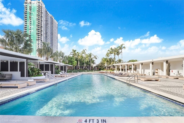 pool featuring a patio