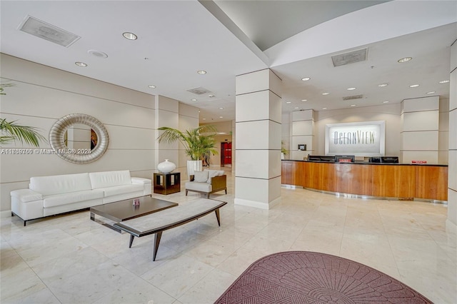 reception area with visible vents