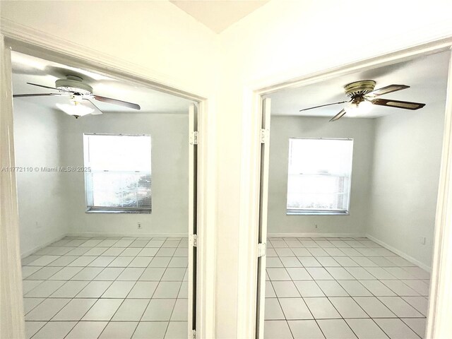 12268 SW 145th St, Miami, FL 33186 - unfurnished room featuring light tile patterned floors and ceiling fan