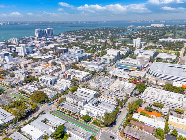 1610 Euclid Ave Unit A108, Miami Beach, FL 33139 - bird's eye view featuring a water view and a view of city