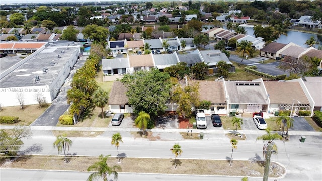 aerial view with a residential view