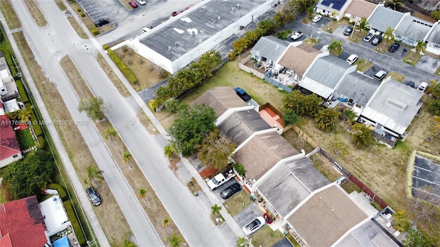 drone / aerial view with a residential view