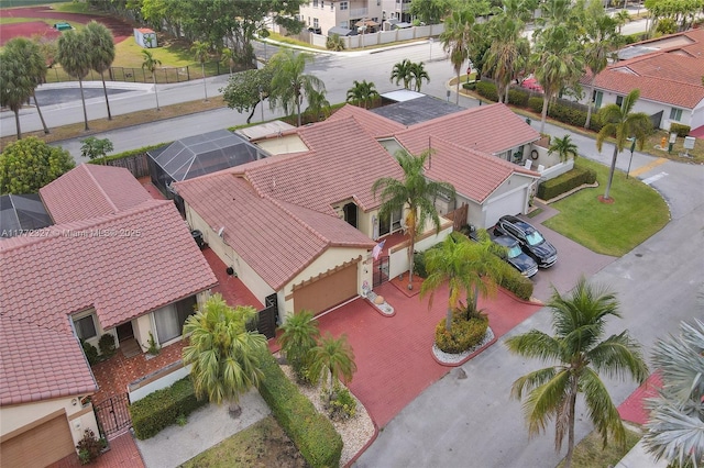 drone / aerial view featuring a residential view