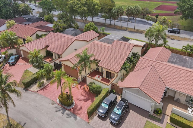 bird's eye view with a residential view