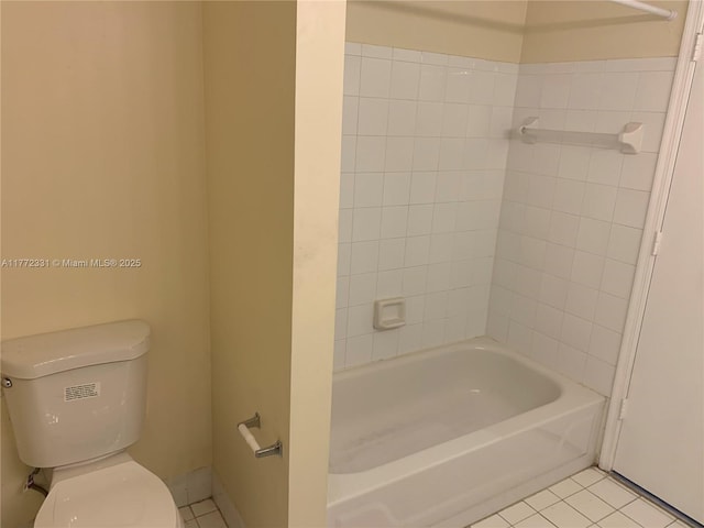 full bath featuring tile patterned flooring and toilet