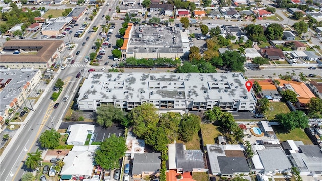 aerial view with a residential view