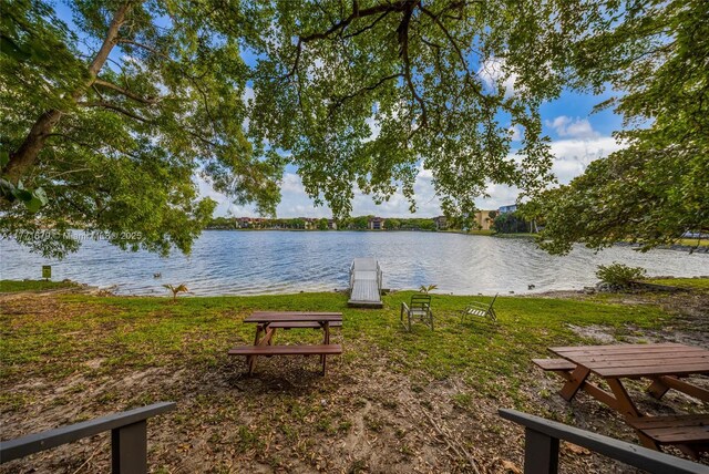 594 NE 199th Ter Unit 4Y, Miami, FL 33179 - surrounding community with a water view and a yard