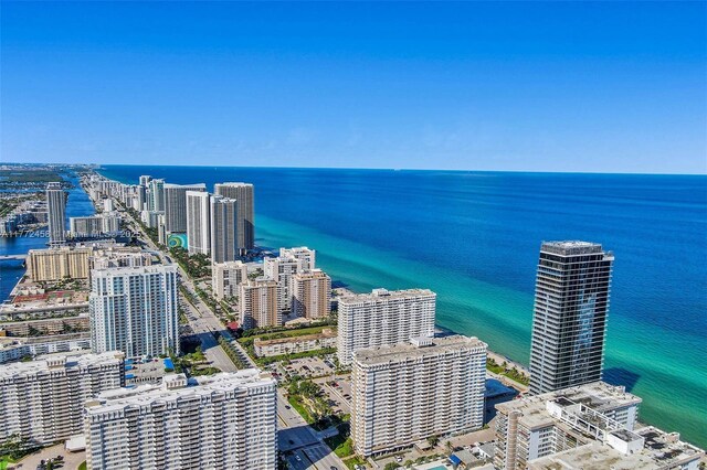 3113 S Ocean Dr Unit 410, Hallandale Beach, FL 33009 - drone / aerial view with a view of city and a water view