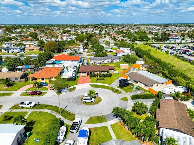 drone / aerial view with a residential view