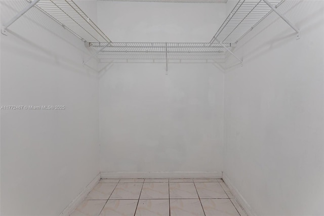 view of walk in closet