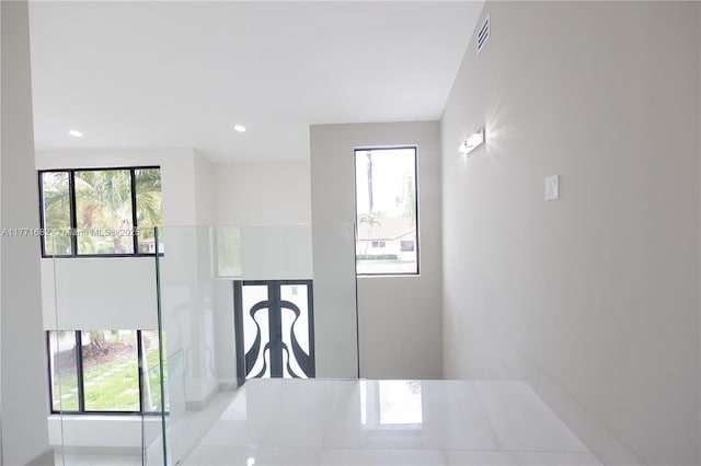 interior space featuring recessed lighting and visible vents