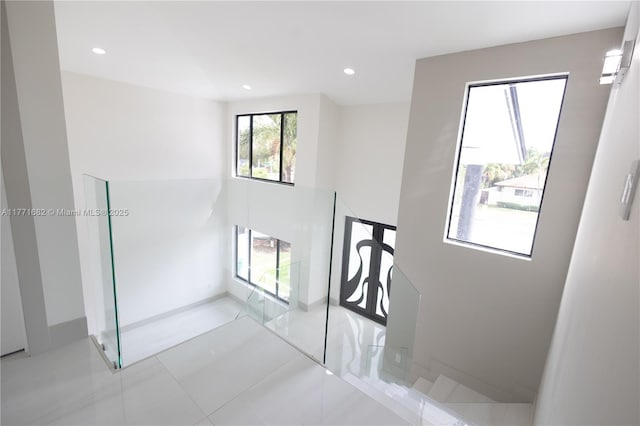 interior space with recessed lighting