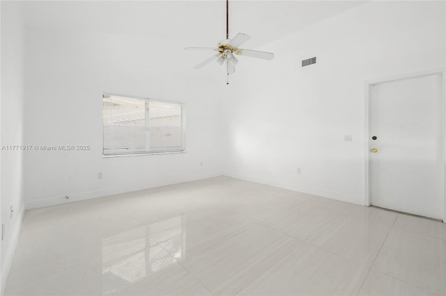 1400 SW 54th Ave, Plantation, FL 33317 - spare room with a ceiling fan and light tile patterned flooring