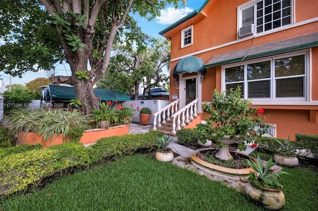 exterior space featuring fence