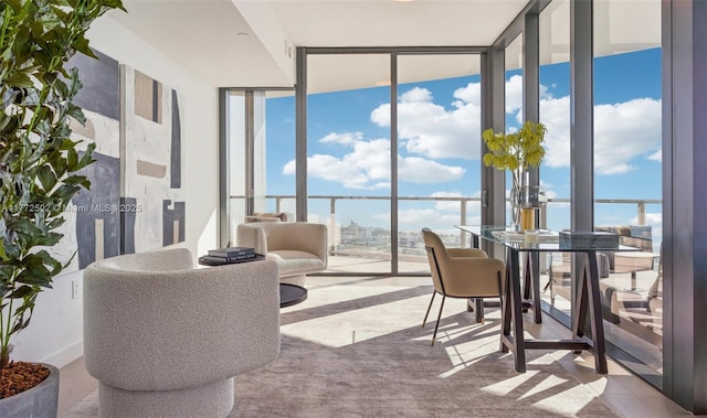 view of sunroom