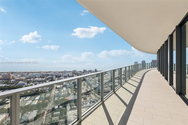 balcony featuring a view of city