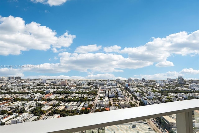 exterior space with a city view