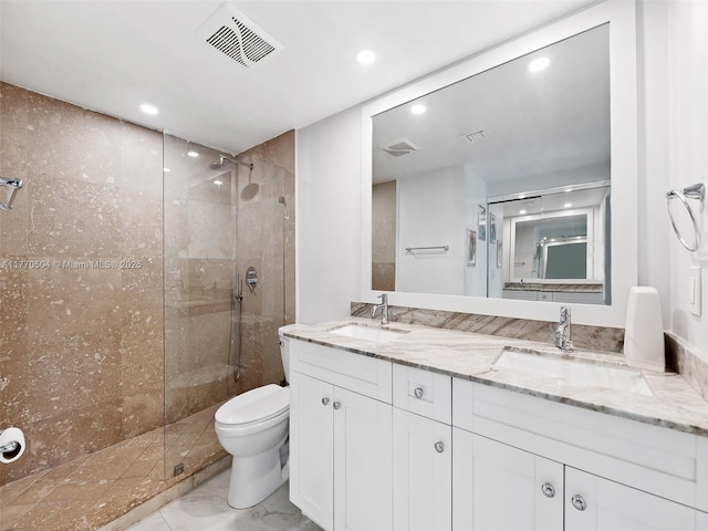 300 Diplomat Pkwy Unit 204, Hallandale Beach, FL 33009 - bathroom featuring a stall shower, visible vents, and a sink