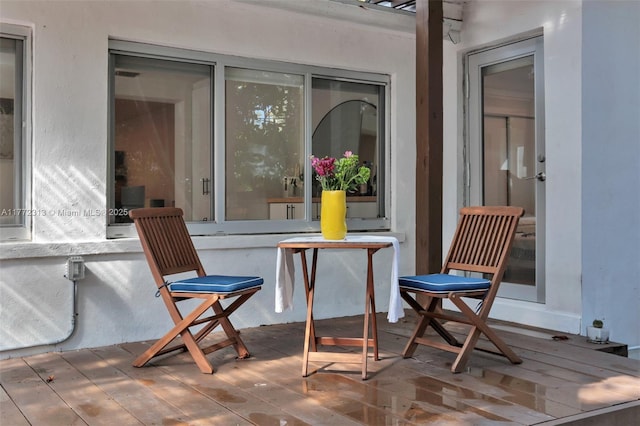 exterior space with a wooden deck
