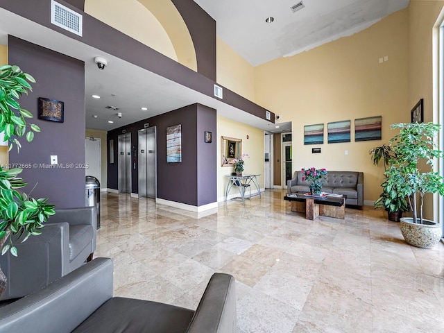 community lobby featuring visible vents