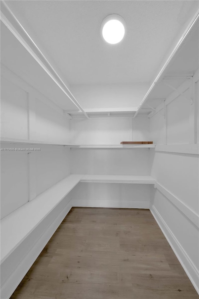 interior space with wood finished floors