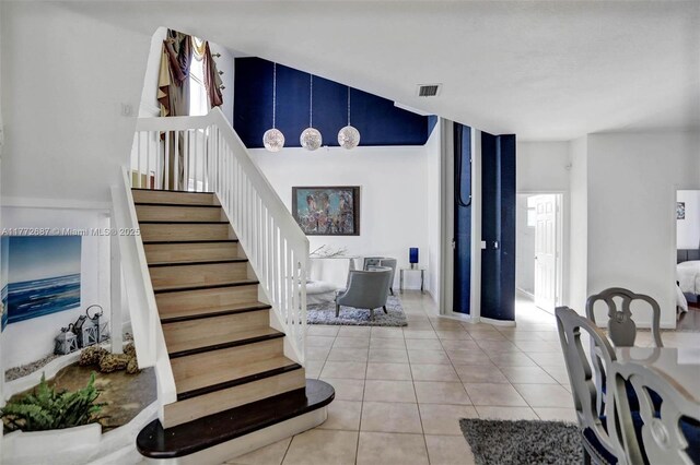 721 Ranch Rd, Weston, FL 33326 - stairs with tile patterned floors