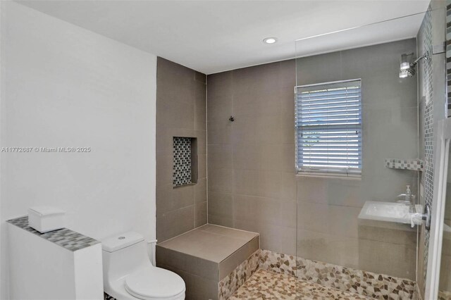 721 Ranch Rd, Weston, FL 33326 - bathroom with a tile shower and recessed lighting