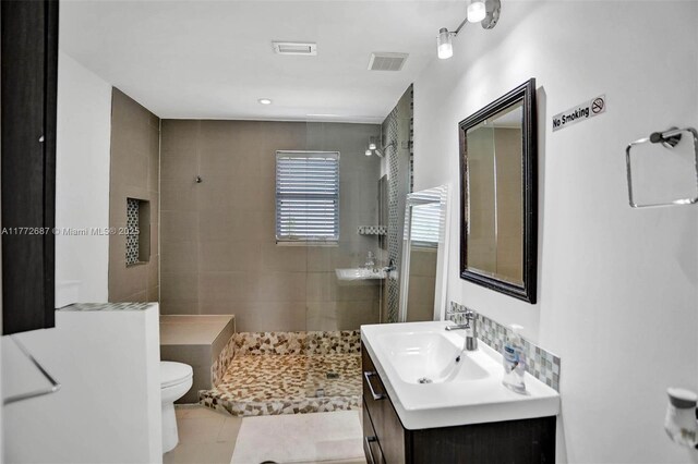 721 Ranch Rd, Weston, FL 33326 - full bath featuring a walk in shower, vanity, and tile patterned floors