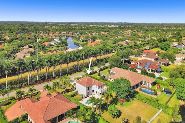 721 Ranch Rd, Weston, FL 33326 - aerial perspective of suburban area with a nearby body of water