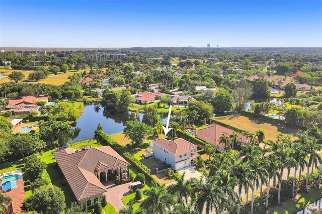 721 Ranch Rd, Weston, FL 33326 - aerial view of residential area featuring a nearby body of water