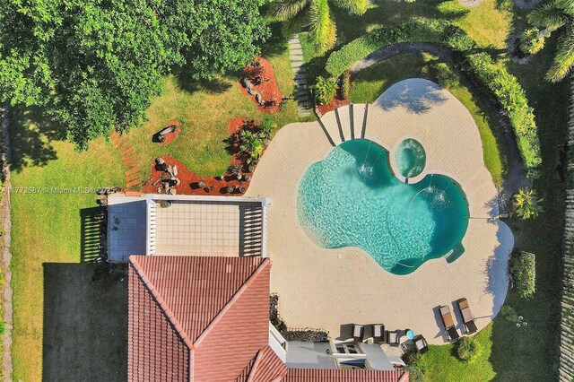 721 Ranch Rd, Weston, FL 33326 - drone / aerial view of a pool