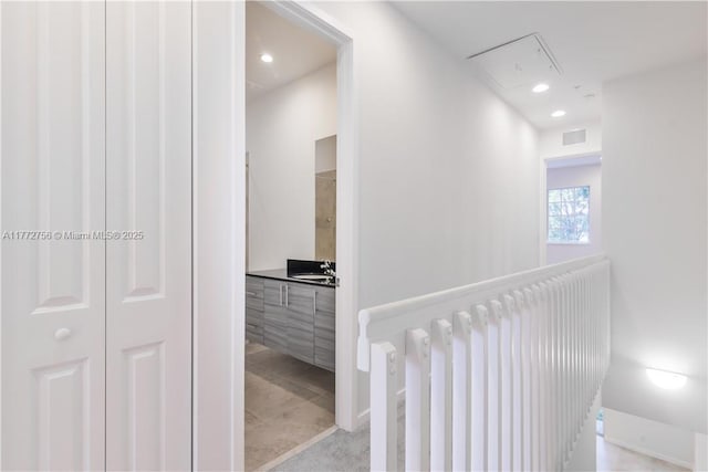 2664 SW 81st Ter Unit 2666, Miramar, FL 33025 - hallway with recessed lighting and attic access