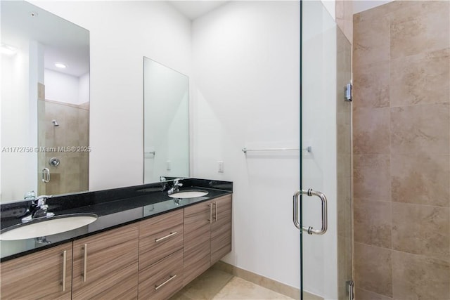 2664 SW 81st Ter Unit 2666, Miramar, FL 33025 - full bathroom featuring double vanity and a stall shower