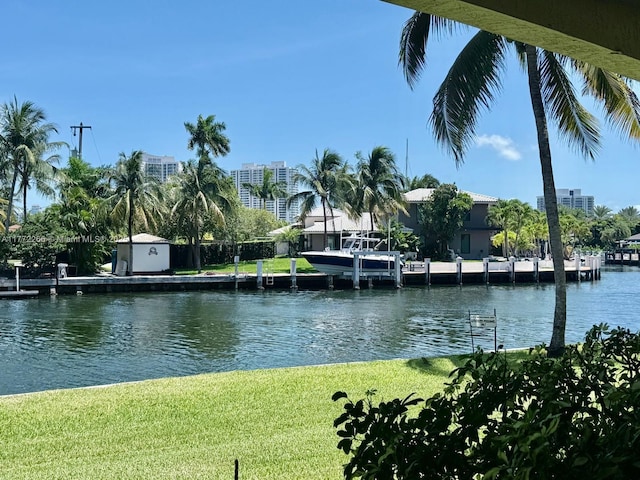 201 Golden Isles Dr Unit 311, Hallandale Beach, FL 33009 - water view with a dock