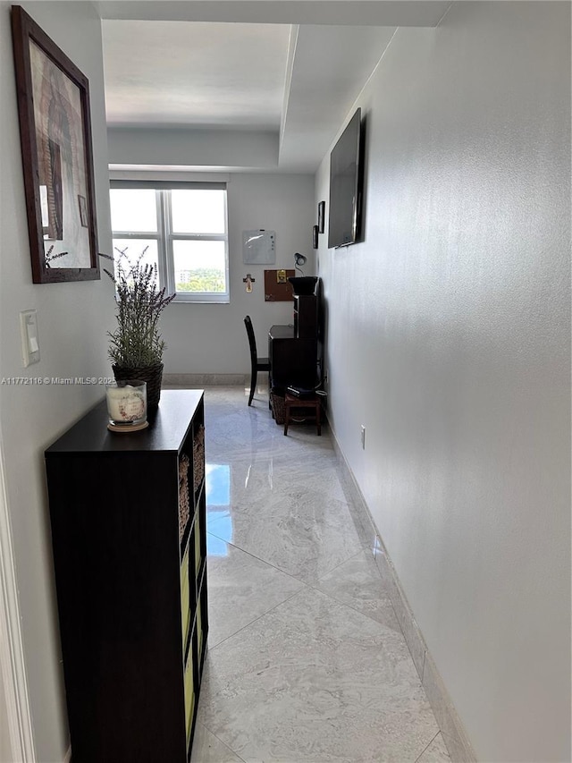 19900 E Country Club Dr Unit 1012, Aventura, FL 33180 - corridor with baseboards and marble finish floor