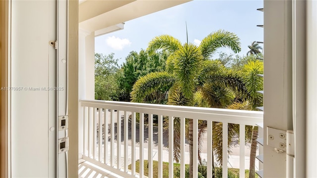 view of balcony