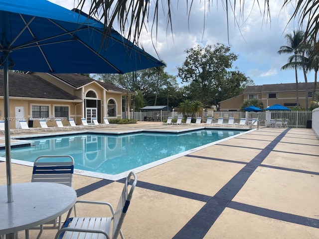 9491 N Palm Cir N Unit 9491, Pembroke Pines, FL 33025 - community pool featuring a patio and fence