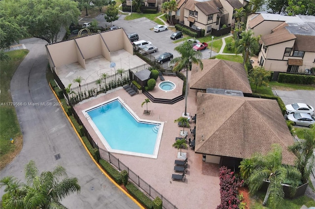 2030 Bayberry Dr Unit 2030, Pembroke Pines, FL 33024 - aerial perspective of suburban area featuring a pool area